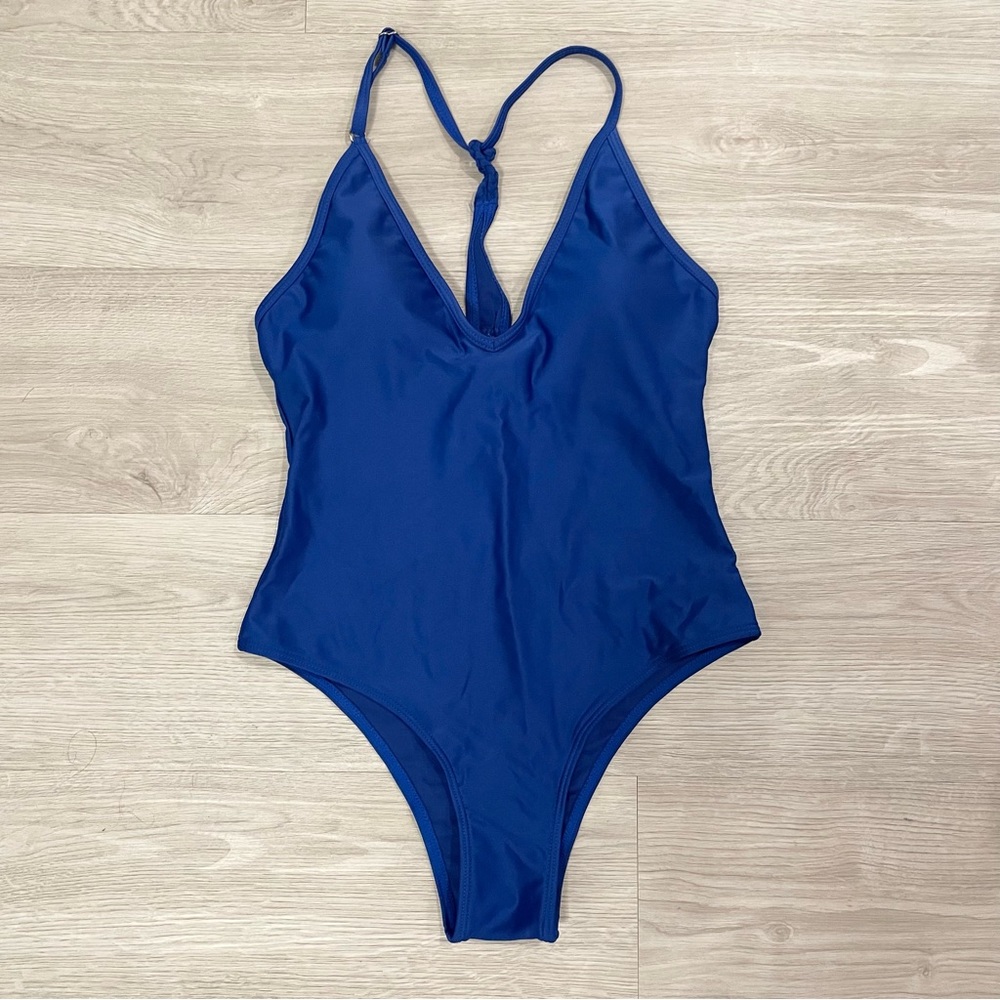 Tie Back One Piece Bathing Suit